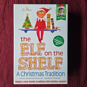 Elf on the Shelf Boy Doll and Book for a Childs Christmas Memories (NWT)